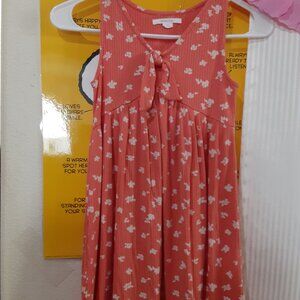 O'neal girls size XS extra small peach long Comfortable sleeveless dress